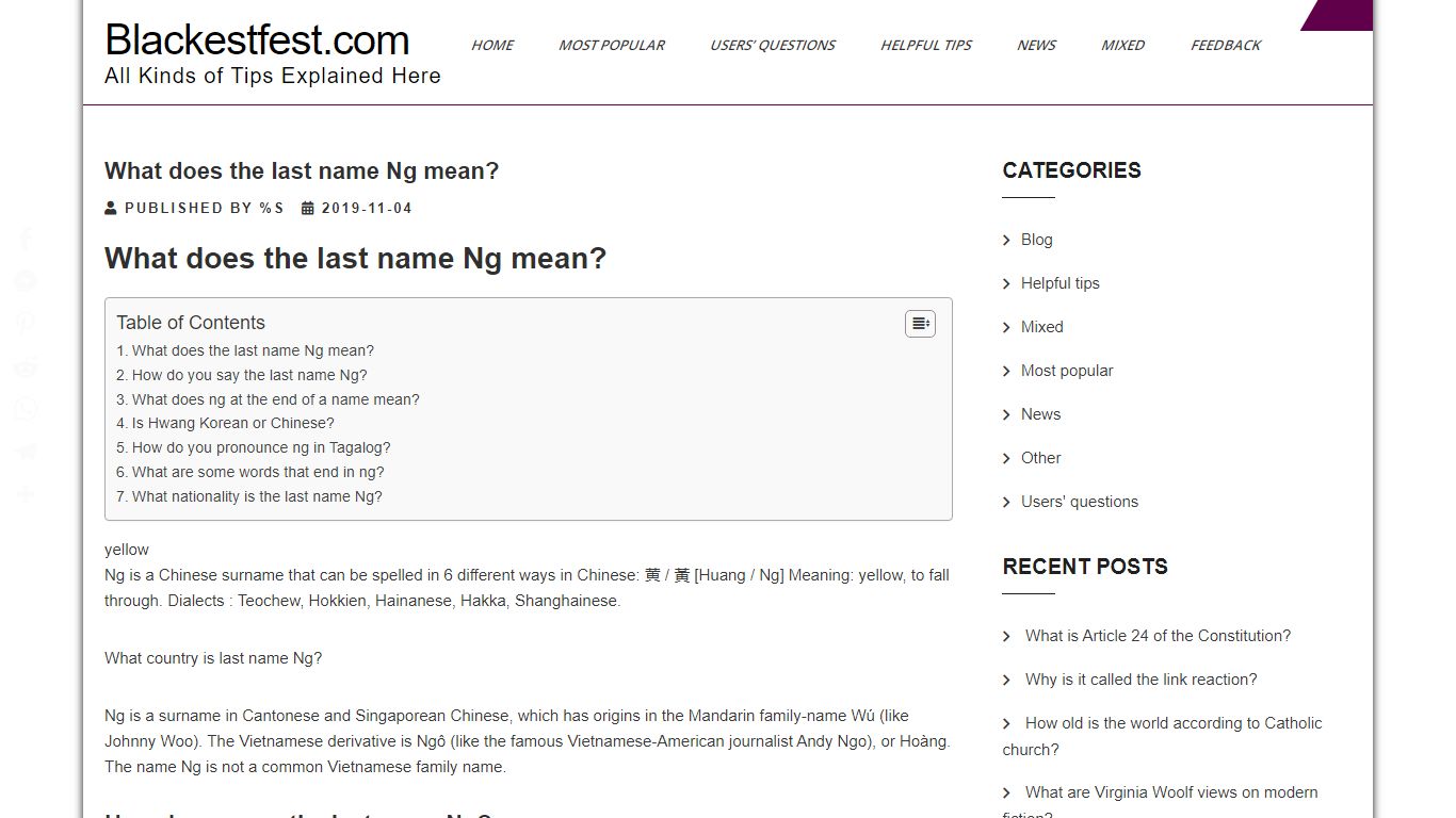 What does the last name Ng mean? – Blackestfest.com